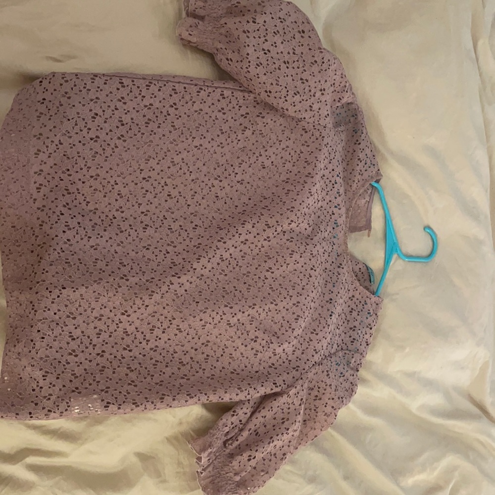 Purple lace top